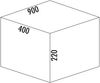 Abfallsorter Cox Box 220/900-4 Anthrazit mit 4-fach Trennung für 90 cm Schrankbreite, 35 (2x10 u. 2x7,5) Liter / Abfalleimer / Mülleimer Bild 3