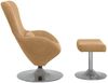 vidaXL Eierstuhl mit Fußhocker Braun Samt 42002752 Bild 5