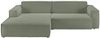 KAWOLA Sofa SAMU Ecksofa Feincord olivgrün Recamiere links 72 x 168 x 276 cm Bild 3