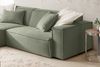 KAWOLA Sofa SAMU Ecksofa Feincord olivgrün Recamiere links 72 x 168 x 276 cm Bild 5