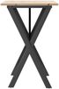 vidaXL Esstisch X-Gestell 80x50x75 cm Massivholz Kiefer und Stahl 3282694 Bild 5