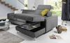 Ecksofa Sofa STELLA mit Schlaffunktion Dunkelgrau Ottomane Rechts Bild 2