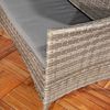 Gartenbank Polyrattan grau mit Sitzpolster Sitzbank Rattanbank Sitzbezug Bild 2