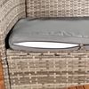 Gartenbank Polyrattan grau mit Sitzpolster Sitzbank Rattanbank Sitzbezug Bild 4