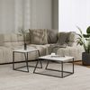 Couchtisch-Set Myra Weiß/Schwarz 60 x 50 cm 2 Teile Vicco Bild 3
