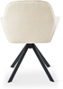 GOEURVANT 1370 Esszimmerstühle 4er-Set, 360° Drehbar, Chenille - Creme Bild 5