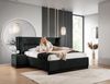 Polsterbett Doppelbett Set. 1 HAMILTON 120x200cm Stoff Magic Velvet Schwarz Bild 2