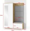 Garderoben-Set Aura Version 1: Kleiderschrank mit Polsterpaneelen, Schuhschrank Flur und Eingangsbereich (weiß/Artisan-Eiche /Trinity 01), 185 x 40 x 140 cm Bild 2