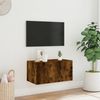 vidaXL TV-Wandschrank mit LED-Leuchten Räuchereiche 60x35x31 cm 837275 Bild 4