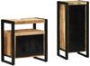 vidaXL Badezimmermöbel-Set 2 pcs Braun und Schwarz Massivholz Mango 3305608 Bild 3