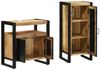 vidaXL Badezimmermöbel-Set 2 pcs Braun und Schwarz Massivholz Mango 3305608 Bild 4