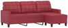 vidaXL 3-Sitzer-Sofa mit Hocker Weinrot 180 cm Kunstleder 3201017 Bild 3