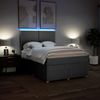 vidaXL Boxspringbett mit Matratze Hellgrau 160x200 cm Stoff 3294400 Bild 4