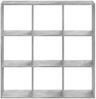 vidaXL Bücherregal Betongrau 102x32x102 cm Holzwerkstoff 852819 Bild 4