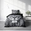 One Home Bettwäsche Fotodruck, Mikrofaser, 2 teilig, Löwe Tiere, Knitterfrei Weich für Sommer und Winter Bild 2