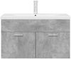 vidaXL Waschbeckenunterschrank mit Einbaubecken Wasserhahn Betongrau 3324890 Bild 4