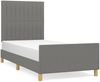 vidaXL Polsterbett mit Kopfteil Stoff Dunkelgrau 100x200 cm Bild 2