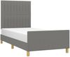 vidaXL Polsterbett mit Kopfteil Stoff Dunkelgrau 100x200 cm Bild 3