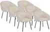 Vente-unique - NISTOSIA Stuhl Stoff Beige - B 62 cm x H 78 cm x L 61 cm Bild 2