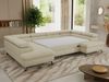 MKS Möbel 'Pablo U-Form' Wohnlandschaft mit Bettkasten, Creme, Struktur, T25 Topper Bild 5