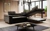 Designer Sofa Costa mit Schlaf - und Klappfunktion Dunkelbraun Rechts Bild 5