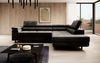 Designer Sofa Costa mit Schlaf - und Klappfunktion Dunkelbraun Rechts Bild 3