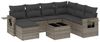 vidaXL 8-tlg. Garten-Sofagarnitur mit Kissen Grau Poly Rattan 3220509 Bild 2