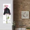 Queence Garderobe - "Jasminka" Druck auf hochwertigem Arcylglas inkl. Edelstahlhaken und Aufhängung, Format: 50x120cm Bild 2