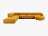 Micadoni 'Miley' 6-Sitzer-Sofa, Panorama-Ecke, links, Beinfarbe Black Plastic, Gelb, Samt Bild 2