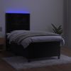 vidaXL Boxspringbett mit Matratze & LED Schwarz 100x200 cm Samt 3136049 Bild 4