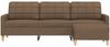 vidaXL 3-Sitzer-Sofa mit Hocker Braun 210 cm Stoff 3278252 Bild 3