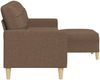 vidaXL 3-Sitzer-Sofa mit Hocker Braun 210 cm Stoff 3278252 Bild 4