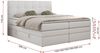 Boxspringbett mit Kopfteil und Topper, Polsterbett - LUKA-KING - 140x200cm - Weiß Kunstleder - H3 Bild 5