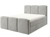 GRAINGOLD Campi Doppelbett 160x200, Boxspringbett mit zwei Bettkästen, mit Kopfteil, Velour-Stoff, Grau Bild 2