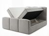 GRAINGOLD Campi Doppelbett 160x200, Boxspringbett mit zwei Bettkästen, mit Kopfteil, Velour-Stoff, Grau Bild 5