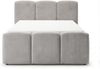 GRAINGOLD Campi Doppelbett 160x200, Boxspringbett mit zwei Bettkästen, mit Kopfteil, Velour-Stoff, Grau Bild 4