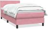 vidaXL Boxspringbett mit Matratze Rosa 90x220 cm Samt 3316052 Bild 2