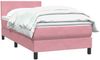 vidaXL Boxspringbett mit Matratze Rosa 90x220 cm Samt 3316052 Bild 3