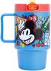 Disney Mickey Mouse Becher Mikrowellengeeigneter Kunststoffbecher 530 ml mit Schraubdeckel – Motivbecher für Kinder Bild 2