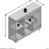Kombikommode >BRISTOL 3< in Eiche Dekor - 120x89,9x34,9cm (BxHxT) Bild 4