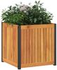 vidaXL Pflanzkübel 45x45x44 cm Massivholz Akazie und Stahl 367610 Bild 3