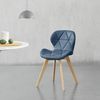 Esszimmerstuhl Älmhult 4-er Set 78x47x52 cm Kunstleder Blau [en. casa] Bild 2