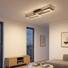 LED Deckenleuchte, Holz Optik, verstellbar, L 69 cm Bild 3