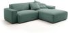 KAWOLA Sofa RANI Ecksofa Feincord grün Recamiere rechts 71 x 189 x 228 cm Bild 2