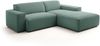 KAWOLA Sofa RANI Ecksofa Feincord grün Recamiere rechts 71 x 189 x 228 cm Bild 3