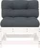 vidaXL Mittelsofas mit Kissen 2 Stk. Weiß Massivholz Kiefer 825577 Bild 5
