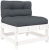 vidaXL Mittelsofas mit Kissen 2 Stk. Weiß Massivholz Kiefer 825577 Bild 4