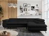 Mks Möbel 'Peter L-form' Ecksofa mit Bettfunktion, Bettkasten & einstellbaren Kopfstützen, Schwarz, Boucle, rechts Bild 4