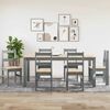 vidaXL 7-tlg. Essgruppe PANAMA Grau Massivholz Kiefer 3345192 Bild 1