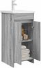 vidaXL Badezimmerschrank mit Waschbecken Grau Sonoma 42 x 40 x 84,5 cm 890773 Bild 3